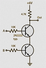 NAND gate electrical circuit
